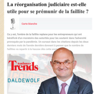 Procédure de réorganisation judiciaire - Raphael GEVERS - DALDEWOLF