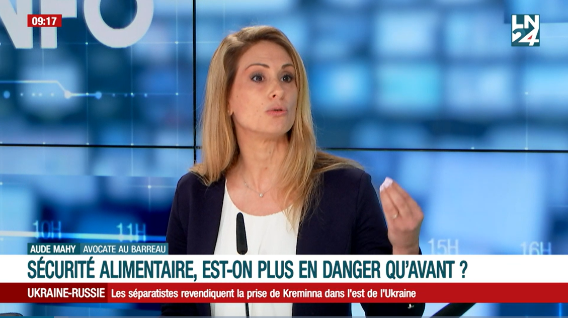 Aude Mahy: "Sécurité alimentaire: est-on plus en danger qu'avant?", sur LN24 le 20 avril 2022